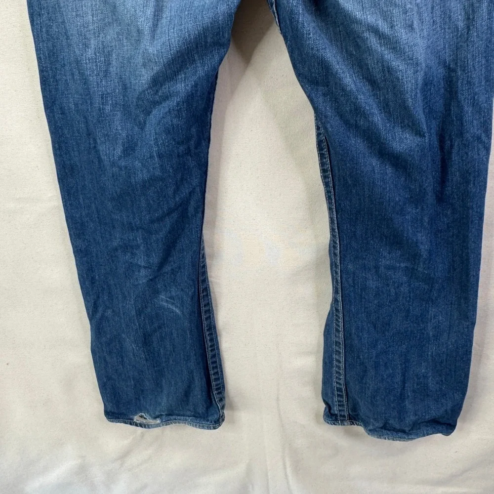True Religion Straight Leg Jeans‎ 38X29 Blue Denim Y2K Streetwear McBling